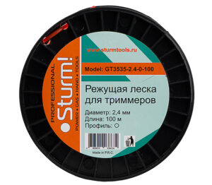 Леска для триммера (2.4 мм; 100 м; круг) Sturm GT3535-2.4-0-100 фото 1