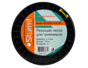 Леска для триммера (2.4 мм; 120 м; звезда) Sturm GT3535-2.4-8-120 фото 1